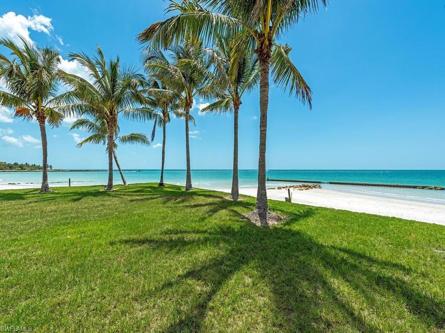 On a grande scale along the Gulf of Mexico with views of Gordon Pass, this extremely rare and unique property featuring nearly 270 feet of beach frontage is situated on the quiet, southern tip of Gordon Drive among Naples' most significant estates. Far removed from the nearest public beach access point, allowing unequalled privacy and tranquility, the parcel comes in tow with preliminary plans to construct your own "Magnum Opus" estate penned by nationally-acclaimed Randy Stofft of Stofft Cooney Architects. Owners can revel in in glistening Gulf of Mexico views, watch boaters coast through Gordon Pass, and marvel at the plethora of marine life found in both bodies of water from nearly every vantage point. Property is also eligible for Resident Membership at the prestigious Port Royal Club.