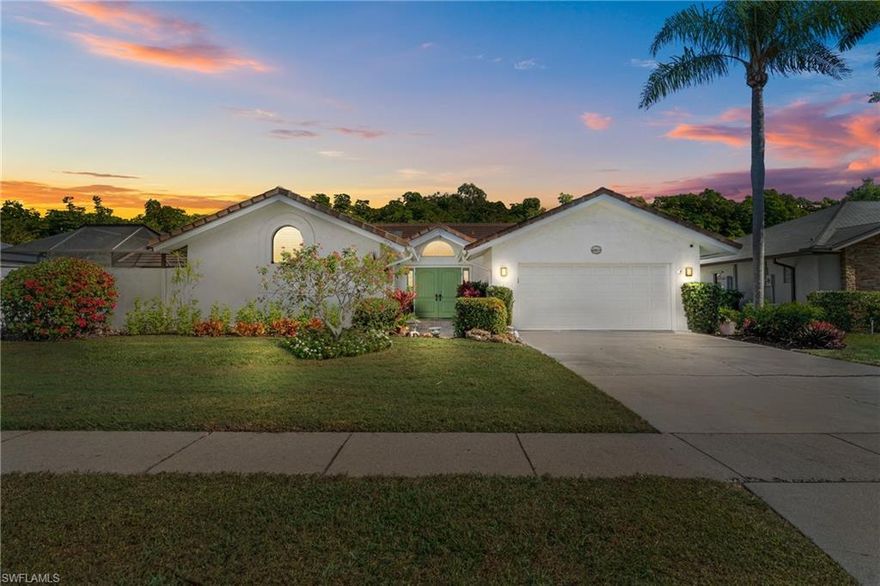 Welcome to 2419 Pinewoods Circle, perfectly positioned in one of Naples’ most sought-after and centrally located neighborhoods. Known for its mature landscaping, quiet streets, and unbeatable proximity to everything Naples has to offer, Pinewoods delivers the ideal balance of privacy and convenience.

This charming residence is filled with natural light and character, offering two expansive great rooms that provide incredible flexibility for everyday living, entertaining, or multi-generational use. A formal dining area anchors the home and creates a natural gathering space for hosting family and friends.

Sunlight pours in through skylights and walls of sliding glass doors, enhancing the home’s warm and inviting feel. Pocket sliding doors seamlessly open to an expansive pool and lanai area, creating a true indoor-outdoor living experience that is quintessential Southwest Florida. Whether hosting a dinner party or enjoying a quiet evening, this space is designed for effortless entertaining.

Adding to the home’s appeal is a bonus garden oasis courtyard, a peaceful retreat perfect for morning coffee, container gardening, or a private escape surrounded by greenery. Throughout the home, you’ll find a sense of timeless charm and thoughtful design that makes the space feel both welcoming and unique.

Located just minutes from Naples’ renowned beaches, premier shopping (Target, Publix, and Walmart are a mere couple of minutes away), dining, and entertainment, and situated within a highly regarded school zone, this home offers exceptional value in one of the best locations in town.

Homes in Pinewoods are rarely available and highly desired. This is your opportunity to own a light-filled, character-rich home in the heart of Naples, where lifestyle, location, and livability come together beautifully.