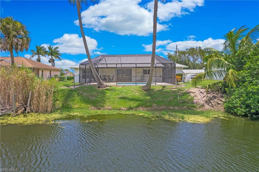 Welcome to 4736 25th Avenue SW, a beautiful TURNKEY house for sale in Naples. This property is situated in a prime location, close to downtown Naples and overlooking a canal waterview. This three bedroom, two bath house has been freshly painted on the exterior plus interior kitchen and master bathroom and offers plenty of living space with 1620 square feet. The interior features a bright and open layout with plenty of natural light. The kitchen is equipped with modern appliances and ample cabinet storage. The backyard is perfect for entertaining with its
large pool, palm trees and no HOA restrictions. Enjoy relaxing evenings outdoors or take advantage of the nearby downtown amenities. This house also offers plenty of parking with its two car garage. With its convenient location and desirable features, this property will make an ideal home for any buyer, investment or renter. Don't miss your chance to own this amazing property! Contact us today for more information or to schedule a viewing.