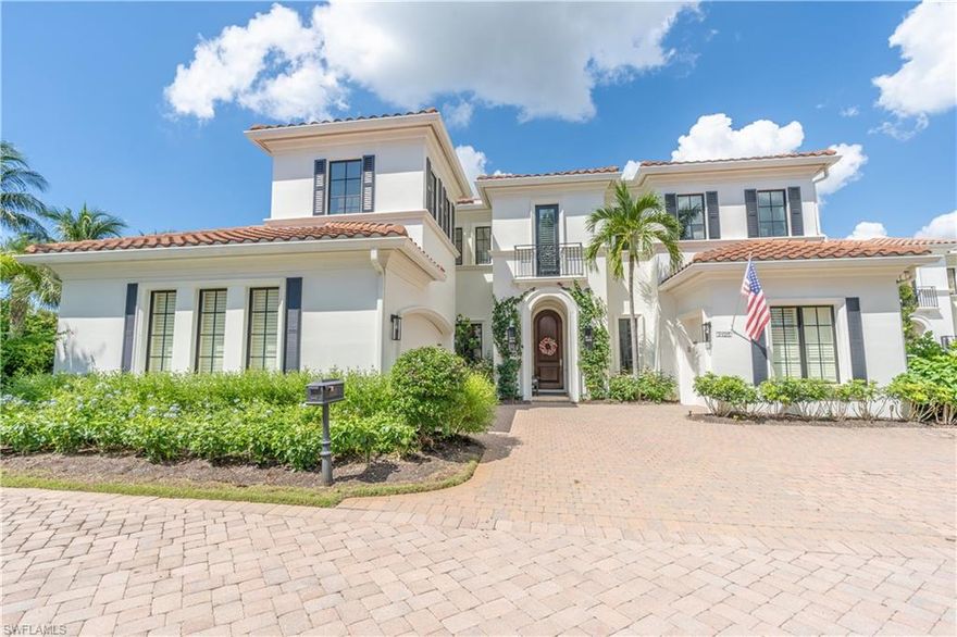 Welcome to 2125 Modena Ct, a stunning single-family home totally renovated in 2024 located in the heart of Naples. Grey Oaks is one of the highly sought after gated Golf communities in all of Florida. Your new home sits poised on a cul-de-sac lot, offering serene lake views and true privacy. This elegant residence boasts of 4 spacious bedrooms, 4 1/2 luxurious bathrooms, with an ample 4,000 square feet of space for comfort and relaxation. Open floor plan features wood floors throughout and volume ceilings, allowing a perfect blend of style and functionality.  An abundance of natural light highlights exquisite finishes and attention to detail throughout. The gourmet kitchen is equipped with high-end stainless steel appliances, sleek countertops and plenty of storage space in the custom cabinetry. Dual ovens, custom built in-island gas Wolf range, a half and full Bosch dishwashers and subzero refrigerator/freezer make this a chef's dream! The expansive first floor Primary suite is a true retreat, with lake view and a well-appointed en-suite bathroom with dual vanities, a soaking tub, and a separate shower. Split bedroom first floor offers one en-suite bedroom, along with a spacious den. Exquisite winding staircase to the second floor leads to ample loft space and additional bedrooms with their own unique charm and en-suite bathroom, ensuring privacy and convenience for family and guests. Outdoor enthusiasts will appreciate the beautifully landscaped yard with long lake view and the private lanai with pool, spa, fountain and an outdoor kitchen with basin sink - perfect for entertaining or enjoying a quiet evening. The home also includes a spacious two car plus one golf cart garage, providing ample room for vehicles, storage and your own golf cart. Grey Oaks offers exceptional resort-style amenities and pool, three championship golf courses, superior dining at three restaurants, a state of the art 30,000 square foot fitness center, spa treatments, tennis, pickleball courts, bocce, and two clubhouses. 2125 Modena Court is a masterpiece just waiting to be called your new home! Schedule a showing today and discover the exceptional lifestyle that awaits you in this remarkable home in this unparalleled community.