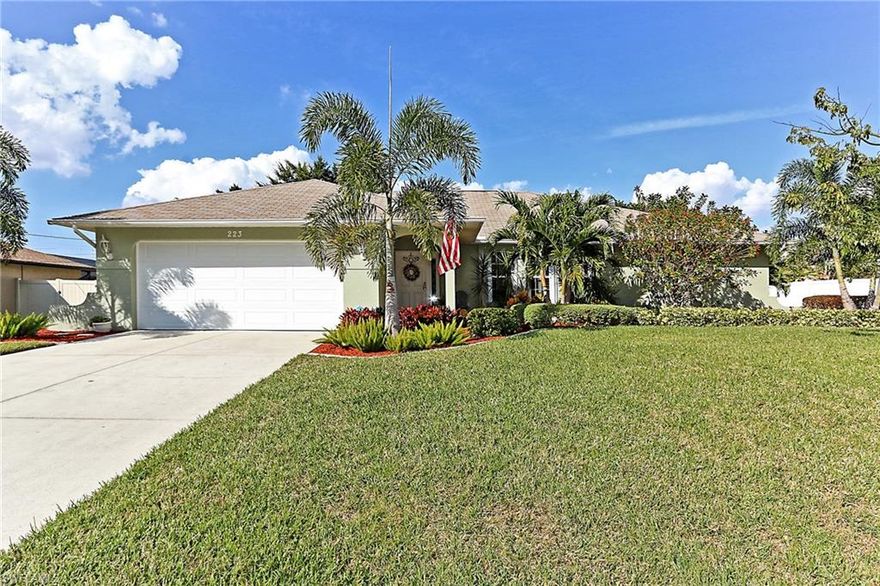 Best Priced Pool Home in Cape Coral, Just reduced for a quick sale.  This 3 bedroom/ 2 bath Great room floorpan, features a beautiful  Screened pool area, private fenced yard and Hurricane protection.  Motivated sellers say bring all offers.   Don't miss out on this home with a great Location in a very quiet neighborhood, this beautifully landscaped, well maintained home has a split bedroom floor plan and features three bedrooms, two baths and a two-car garage. An extremely large, open family room to accommodate any furniture design and layout you wish. Kitchen with a breakfast bar overlooking the dining area and family room, kitchen also maintains rooms for a breakfast table.  Spacious master suite with walk-in closet and large master bath. 2nd and 3rd bedrooms also have walk-in closets. The lanai and pool is perfect for entertainment and family with a very large covered area. This home has complete privacy on all sides of the backyard with beautiful landscaping and white vinyl privacy fence.  The home is conveniently located close to Veterans highway and Santa Barbara Boulevard. Easy access to the hospital, schools, shopping, entertainment, Fort Myers downtown and the airport.