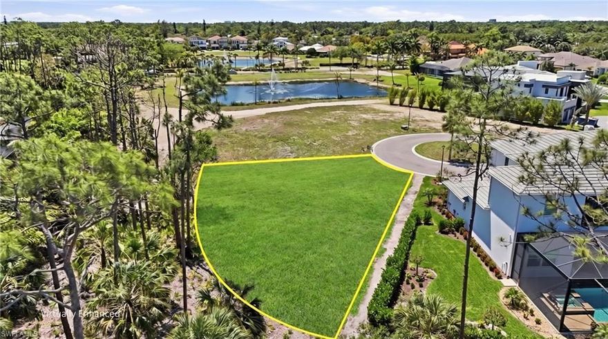 Nestled within the beautiful, gated enclave of Montebello, this exceptional estate Lot 59 at 2969 Coco Lakes Drive presents a rare opportunity to create your dream home in one of Naples’ most desirable locations. Perfectly positioned a few minutes north of the Estuary and west of Grey Oaks, this neighborhood offers an ideal setting within the Naples High School district while placing you just 5–7 miles from the very best of Naples living—including the white sands of Lowdermilk Park Beach, the renowned dining and shopping of 5th Avenue South, and the upscale destinations of Waterside Shops and Mercato. A coveted .25-acre cul-de-sac homesite, Lot 59 offers a blend of privacy and convenience, complete with a full set of premium DIVCO custom home plans— A custom just under 4000 sq ft, 5-bedroom, 5 bath Pool Home ready to build or thoughtfully customized to reflect your vision and lifestyle. DIVCO, a premier home builder in Naples and Southwest Florida, is the preferred builder for the estate lots in Montebello. An exceptional opportunity to build a custom residence in a prime central Naples location with Royal Poinciana Golf Club as one of your abutting neighbors. One or more photo(s) has been virtually staged, AI generated or rendered.