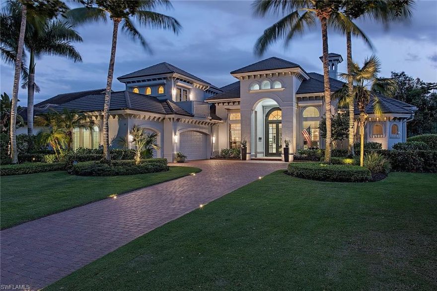 This stylishly renovated residence is located on a quiet tree-lined street in the heart of the Moorings. Spanning just under 3,900 square feet, this southern-facing, single-family, Coleman-built pool home boasts four bedrooms, including a private second-floor guest suite, plus a den and four-and-a-half baths. Sophisticated interior design lends to a seamless transition to the thoughtfully designed outdoor living area surrounded by lush, tropical landscape perfect for entertaining. Featuring numerous upgrades, this impeccably maintained home will delight your most discerning buyer's expectations.