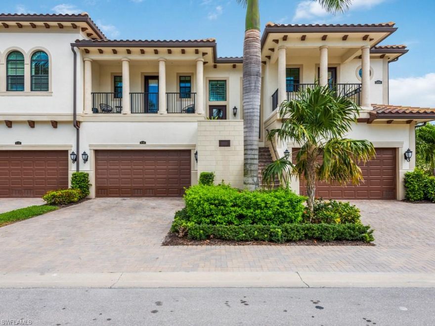 Move in ready open concept 2nd floor home with soaring 14' ceilings offers a spacious great room for entertaining with elegant finishes and oversize master and guest bedrooms. This Cal Atlantic built 4 bed, 3 bath unit has an attached 2 car garage with additional storage space, 2 front balconies and a large screened lanai overlooking tranquil mangroves. Private elevator from the ground level garage. Home features modern kitchen with separate bar area and luxury upgrades throughout. Price includes the only 30' dock slip available in the community with a 12,000 lb lift, providing 15 min direct access to the Gulf. Located in Regatta Landing of Windstar on Naples Bay, the only community in Naples with a 18-hole golf course with direct boating access. Just minutes away from Olde Naples and the beaches, Regatta Landing is one of Naples best kept secrets. Residents can enjoy the Keewaydin Queen, Windstar's boat shuttle to a private beach with chairs and umbrellas provided. Optional membership for the avid golfer at Windstar's Tom Fazio designed golf course.