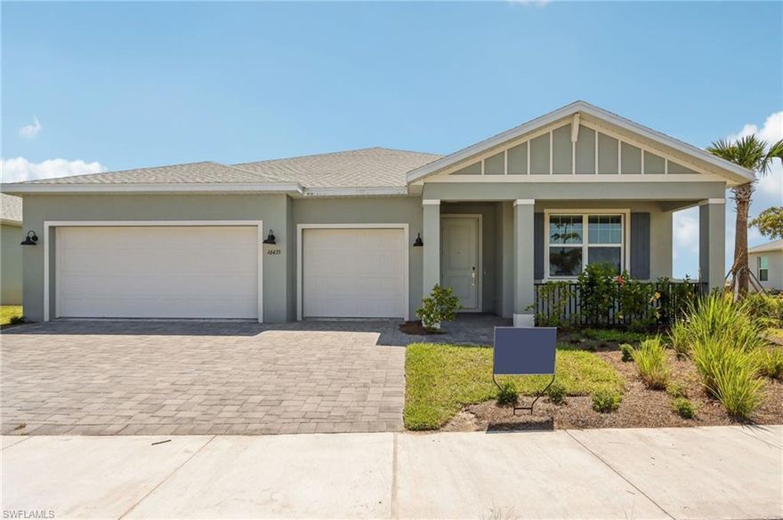 BRAND NEW energy - efficient home NOW! This home features a spacious 3-car garage and oversized laundry room that is great for extra storage. The flex room can be used as a hobby room or bonus area. Enjoy entertaining outdoors on the covered lanai.  Visit Crescent Lakes and explore a gated community of single-family homes for sale in Southwest FL. The solar powered, master planned
community Babcock Ranch offers resort-style amenities, shopping and dining, and a unique green STEAM based school. Homeowners will have
access to a private amenity center as well. Schedule a community tour today and see the innovative, energy-efficient features that our homes
are known for. Each of our homes is built with innovative, energy-efficient features designed to help you enjoy more savings, better health, real
comfort and peace of mind.