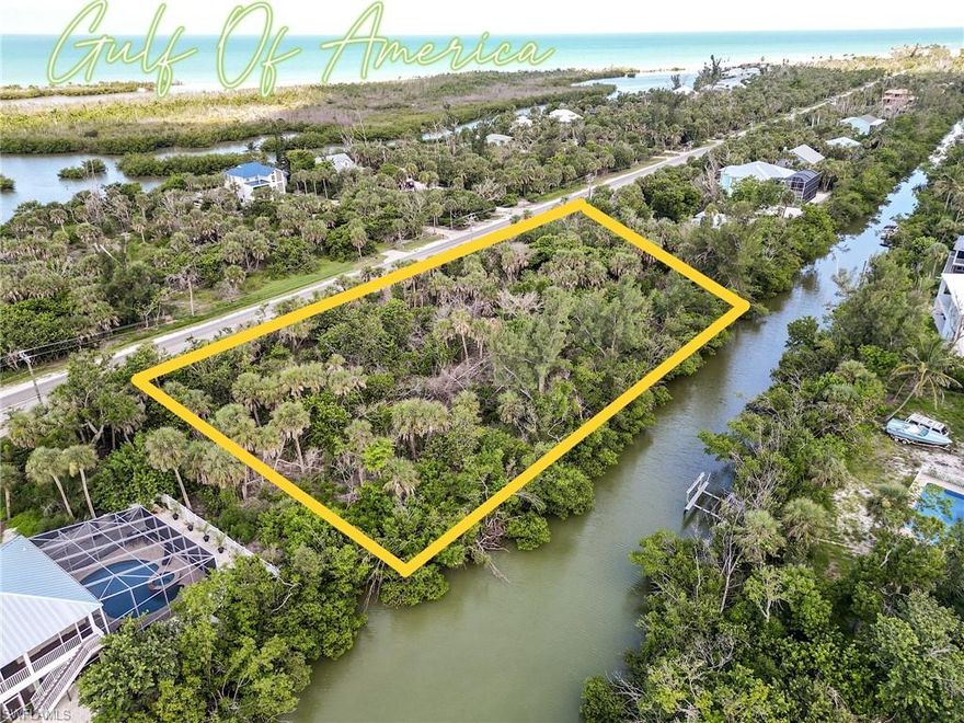 Welcome to 5706 Sanibel Captiva Road — a truly exceptional offering on Sanibel Island's desirable West End. This massive 1.39-acre property is one of the rarest waterfront opportunities Sanibel has to offer, boasting 300+ linear feet of direct deep-water frontage that leads effortlessly to Pine Island Sound and the Gulf of America. Here, the water is alive — your backyard serves as nature’s own highway for manatee, dolphin, a dazzling array of gamefish from Snook and Redfish to Snapper and Sheepshead, along with countless feathered passerby including Osprey, Hawks, and Bald Eagles. Adding to the allure, the seller already holds a permit to build a dock with lift for a 30+/- ft boat, creating a ready-made gateway to your boating adventures. A property survey, marine survey, engineering study, and architectural plans for a 3,000 sq. ft. elevated home have all been completed and can be transferred to the new owners — offering the opportunity to save significant time and money as you bring your island vision to life. Perfectly positioned on Sanibel’s West End, you’ll be immersed in laid-back island living while still just minutes (by foot or bike) from the island’s best beaches, the historic Santiva neighborhood, Blind Pass, and Captiva Island’s dining, boutique shopping, and touchstone landmarks like the Mucky Duck and historically registered “Island Store.” Nature surrounds you here — from the mangrove-lined canal and bayou waters to the pristine shell-laden Gulf shoreline. A new build on this remarkable site offers the potential for sweeping Gulf views over Silver Key and unforgettable sunsets over the preserve. Whether you’re an avid boater, angler, beachcomber, or wildlife enthusiast, every day is an invitation to explore and connect with the island’s extraordinary ecosystem and easy-going way of life. This is more than a property — it’s a once-in-a-lifetime chance to create your personal paradise in one of Florida’s most celebrated island communities. Secure this property today to capture your island dreams for a lifetime!