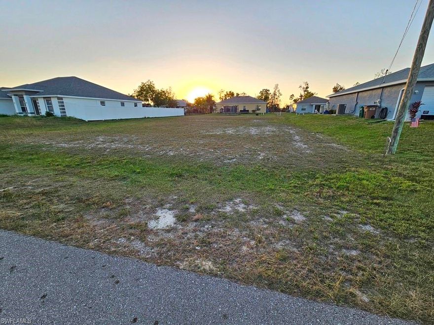 NO FLOOD ZONE!!! Discover the limitless potential of this premium lot in Cape Coral. This vacant residential plot is cleared, ensuring a simplified construction process, and offers a superb canvas for your architectural imagination to unfold. Nestled in a welcoming community, this lot promises a lifestyle balanced with convenience and relaxation. Don't let this be 'the one that got away'—a plot this perfect is rare indeed!