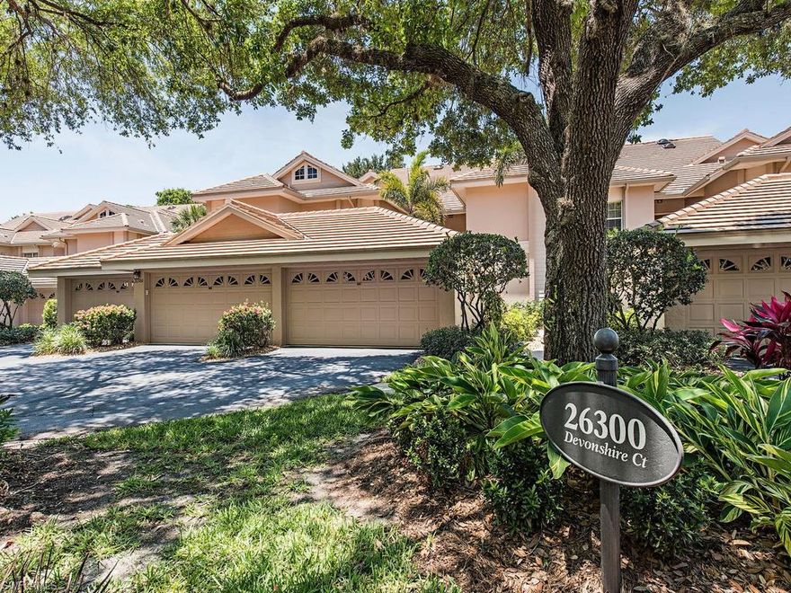 This 3 bedroom, 3 bath, 2nd floor coach home with a 2 car garage has stunning wide lake and golf course views.  It features an open floor plan with vaulted ceilings, sky lights, hurricane shutters, and a beautifully updated kitchen with stainless steel appliances, granite counters, handsome cabinetry and subway tile back splash creating a very spacious area for entertaining.  The master suite is bright and spacious with a recently updated bathroom. Neutral decor throughout.  Enjoy the lanai with its lovely views and colorful sunsets. Located in the very convenient Waterford neighborhood of Bonita Bay.  Enjoy the total lifestyle that not only this home offers, but Bonita Bay w/5 golf courses, private beach, marina, tennis and NEW lifestyle center, miles of walking & biking trails, & 3 parks.