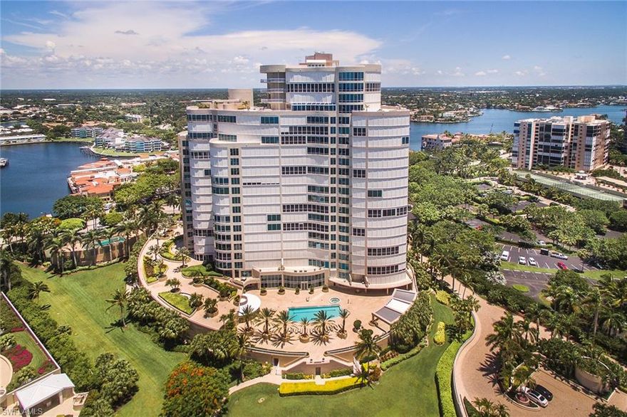 This rarely available Provence corner residence is perched on top of the tier, capturing expansive Gulf, bay and city views. The spacious interior design encompasses nearly 3,736 square feet, including a gourmet kitchen opening to the family room and breakfast area. In addition, the plan features a massive great room, separate dining area, master bedroom suite, as well as a den or fourth en-suite bedroom. The large screened terraces capture spectacular Gulf views, along with unique features including walls of glass, 10-foot ceilings and eight-foot doors. With first-class amenities, security and a location nestled directly across from Venetian Village, enjoy fine dining and boutique shopping along the Gulf shore.