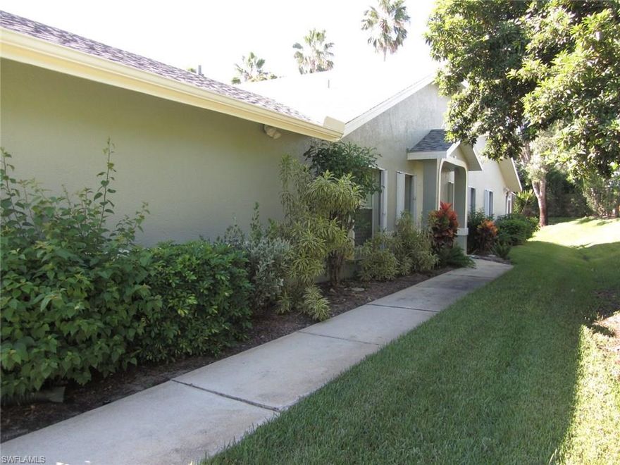 A BEAUTIFUL VILLA  IN A GREAT LOCATION,  CLOSE TO DOWNTOWN OLDE NAPLES.  This END UNIT is very PRIVATE and features a GRACIOUS FOYER, GREAT ROOM with CATHEDRAL ceiling, SPACIOUS EAT IN KITCHEN, LARGE LANAI, and enclosed  FLORIDA ROOM for extra living area.  UPDATED GRANITE throughout, ALL SOLID FLOORING.  TWO SPACIOUS BEDROOMS, and a DEN/3rd BEDROOM with FRENCH DOORS. OVERSIZED SCREENED PATIO, 2 CAR GARAGE.  FRESHLY PAINTED EXTERIOR & INTERIOR, BRAND NEW ROOF!!  Just steps from the complex pool.  This is a super community with great amenities including CLUBHOUSE, FITNESS ROOM, TENNIS, PICKLEBALL, LAKESIDE POOL, & FISHING PIER. This VILLA shows BEAUTIFULLY,  You will BE IMPRESSED!  For Community Info Go To:  www.crownpointenaples.com