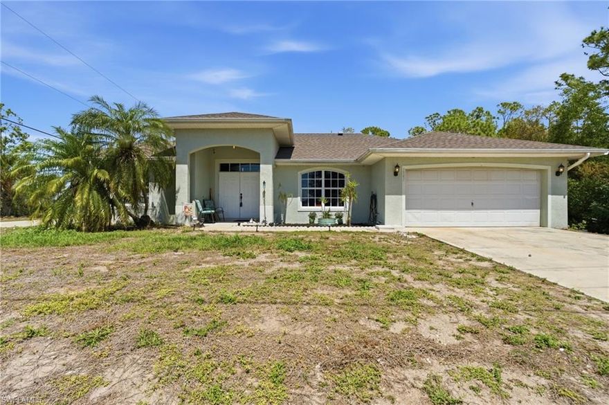 This home is one with nature, surrounded by preserves, trails and wildlife. With very little neighbors. Step into this well-maintained 3-bedroom, 2-bathroom home perfectly situated in a quiet and safe neighborhood on a corner lot in NW Cape Coral. The spacious layout features a formal living and dining area as well as a large kitchen with an oversized island that seamlessly integrates with the family room for relaxed gatherings. The master bedroom offers an ensuite bathroom with a shower-tub combo and dual sinks. Outdoors, enjoy a private pool overlooking the adjacent wooded area that provides a feel of serenity and peace. Conveniently, the home is just
a short 1-mile hike from the water and near Burnt Store Marina. Across the street is a beautiful nature preserve, with several other boat ramps accessible within a 10-minute drive. Don't miss
out on this gem of a property! *ROOF 2024! BRAND NEW WHOLE HOME REVERSE OSMOSIS*