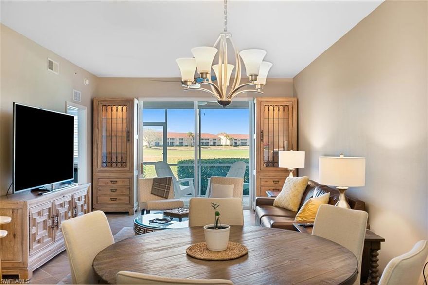 Gorgeous golf course vistas abound from the screened-in lanai of this first-floor, 2-bed, 2-bath condo in the Cypress Trace community of Cypress Woods Golf and Country Club! Enjoy abundant wildlife, golf, lake and fountain views from this spacious property, deeded with full golf and all of the amenities this popular club has to offer. This condo is offered turnkey furnished with exceptional pieces from Arhaus, Haverty's and several other designer stores and is drenched in natural light. It is situated perfectly overlooking the 16th green and lake. Sit back and enjoy Naples' world-renowned sunsets. Cypress Woods Golf and Country Club is one of the most desirable bundled golf clubs in town with 8 new pickleball courts, bocce courts and pavilion, resort-style pool and spa, lap pool, fitness center with group exercise classes and updated equipment including Peloton bikes. Owners enjoy full privileges for the 18-hole Gordon Lewis designed course, use of all amenities including the driving range, the bar and grill room, outdoor dining and club events. Take a stroll along the miles-long walk and jog path. There's so much to do and see just minutes from shopping, restaurants and the white sand beaches of the Gulf. This beautiful property has had just one owner! We can't wait to welcome you!