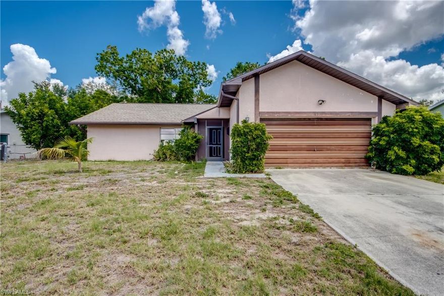 Presenting 1315 33rd Terrace, a Charming 3BD/2BA/2CG Home Near the Heart of SE Cape Coral's Thriving Downtown. NOT IN A FLOOD ZONE & Conveniently Located Close to Shopping, Dining, Entertainment & All the Water Activities & Amazing Views That Make Cape Coral So Special!
Home Features Include: An Expansive Living Room W/Dining Area; Tile Flooring Throughout; A Fully Equipped Kitchen with Abundant Counter & Cabinet Storage; A Split Bedroom Floorplan for Added Privacy; A Large Primary Bedroom W/Ensuite Bath, Sliders Leading to the Sunroom, A Walk-In Closet & Makeup Area & an Oversized Tiled Shower.
The 2nd & 3rd Bedrooms Share a Guest Bathroom Equipped with a Tub/Shower Combo & Tiled Surround. And the Garage is Outfitted with a W/D Hook Up as well as a Built-In Workstation. The Fenced-In Backyard Has Lovely Mature Shade Trees & Lush Landscaping with Ample Room for a Future Pool!
Competitively Priced, This Home is Sure to Sell Quickly. Schedule Your Private Showing Today!