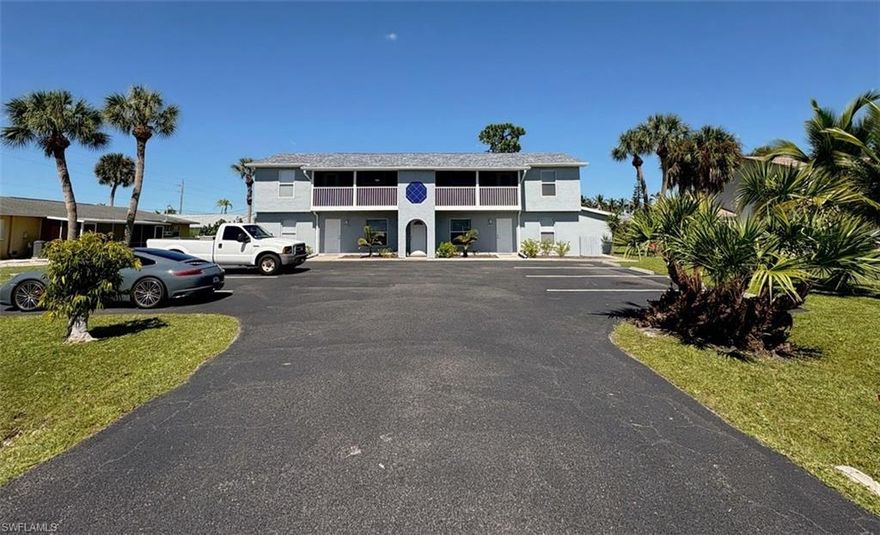 Coastal Quadplex Near Sanibel Beaches with an impressive 7.1% Cap Rate. Embrace the laid-back Florida lifestyle with this beautifully updated quadplex, ideally located just minutes from Sanibel Island and the area’s pristine beaches and shelling. Featuring four well-appointed units, each offering 2 bedrooms and 1 bathroom, 
and is fully occupied with long-term renters, providing immediate and reliable income. This property is NOT in an HOA! Thoughtful renovations on the lower two units completed in 2022 following Hurricane Ian. These units showcase coastal-inspired tile plank flooring, fresh drywall and insulation, updated electrical, updated baseboards, and light, airy interior paint. Kitchens on the lower level have been refreshed with modern appliances, updated cabinetry, granite countertops, and sleek fixtures—perfect for relaxed beachside living.
Additionally, the upper left unit underwent a complete remodel in 2021, including a fully updated bathroom, new kitchen cabinets with granite countertops, new range, microwave, and refrigerator, kitchen LVP flooring, new carpet, updated electrical, modern fixtures, and fresh paint throughout. Upper right also has significant improvements providing confidence for years to come, including a new roof installed in 2023 and all HVAC replacements in 2021, 2023, and 2024. The front and rear lanais were fully rebuilt in 2023 with new framing and screens, creating inviting outdoor spaces to enjoy the Florida breeze. Adding to the property’s appeal is a spacious, fenced-in backyard complete with owners shed—an inviting outdoor retreat ideal for relaxing evenings, tenant enjoyment, and enhancing rental desirability. 
With its desirable location near Sanibel’s beaches, extensive updates, and an impressive 7.1% cap rate, this quadplex offers a rare opportunity to combine strong cash flow with the charm of coastal living. Serious offers only.