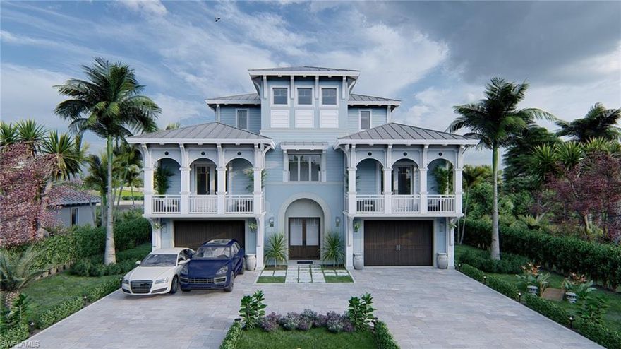 New construction, 4 BR/4BA home on the golf course with lake views. The 1st floor has a 4+ garage with plenty of additional room for storage. The 2nd floor has a great room, kitchen, 3 bedrooms, lanai, infinity pool & spa. The 3rd floor has the master suite, loft & master lanai. Elevator to access all levels. Builder available to discuss finishes. Completion date 2021.