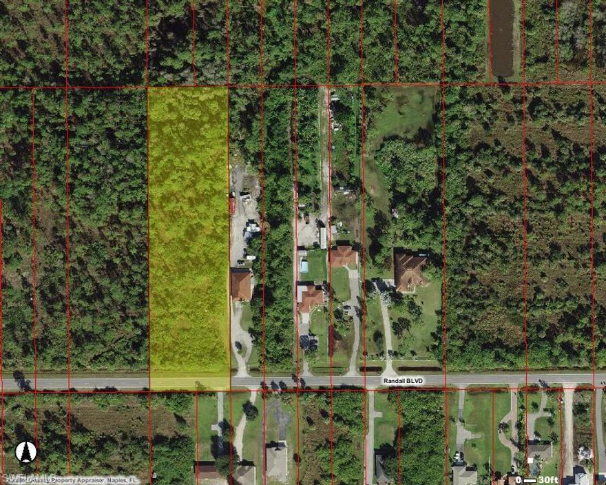 Prime opportunity to purchase a beautiful lot with no wetlands (per wetland determination).  North/South exposure, but large enough to build however you would like to get exposure you desire.  Paved road only 4.5 miles to the Publix plaza on Immokalee Road.  Lush vegetation will provide ample privacy from neighboring property to the east, and to the west is a vacant lot.