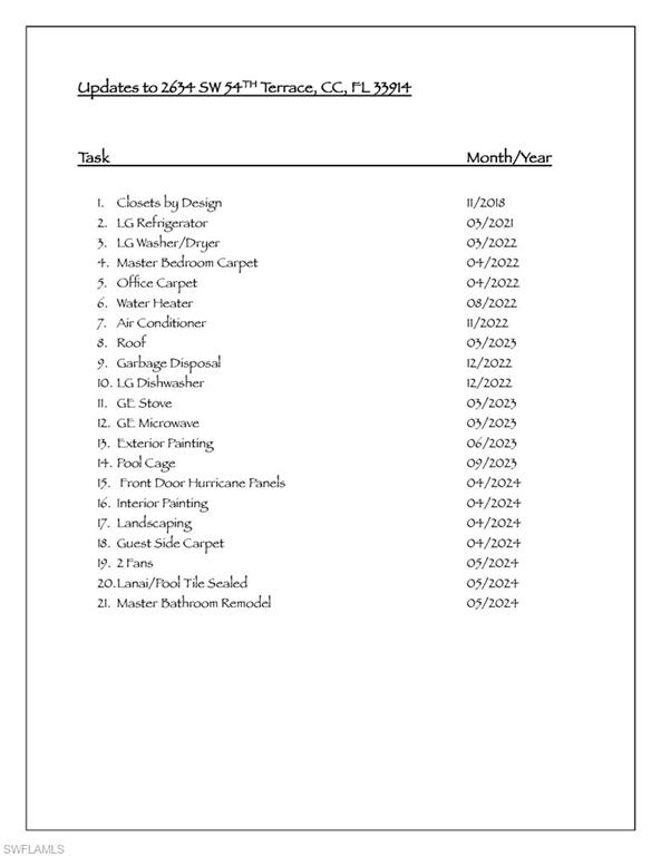 CAPE CORAL - Residential