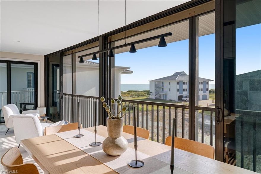 Coastal luxury can be found in this stunning, newly done, 2-bedroom, 2-bath condo just steps from the beach. Tastefully reimagined from top to bottom, the bright and open floorplan features modern finishes designed for your comfort and enjoyment. The impact sliders pocket back and invite in abundant natural light and showcase serene Gulf views that make every day feel like a peaceful getaway. The contemporary kitchen offers sleek cabinetry, quartz countertops, quality appliances, and ample counter space. Both bathrooms have been thoughtfully designed with stylish fixtures and refined details. The spacious primary suite includes a walk-in closet and locked owners closet. This condo also includes rare and highly sought-after conveniences: in-residence laundry, a private garage, plus an additional storage room, ideal for beach gear, bikes, or seasonal items. Sunset South offers a community pool, community room, and on-site manager in a convenient island location near dining, bike path, and local attractions. This move-in-ready condo blends modern comfort with effortless coastal living.