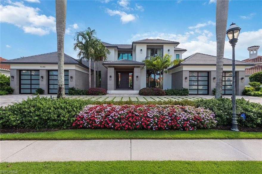 Spectacular Bay Colony Shores estate situated on a premium lakefront lot offering indoor/outdoor enjoyment. Featuring exceptional design, construction and trim with attention to every detail, including Sub-Zero and Wolf appliances, Control4 interfaces, Klipsch music speakers, Kohler Purist, Brizo and Newport Brass fixtures, Ruffino cabinetry, a private elevator, gas fireplaces, motorized shade systems and more. Built by Stock Custom Homes in collaboration with Stofft Cooney Architects and Marc-Michaels Interior Design. A truly special Bay Colony home. Bay Colony residents enjoy the use of their own private beach club and restaurant, a tennis club, as well as the use of the amenities of Pelican Bay. Private golf memberships are available separately.