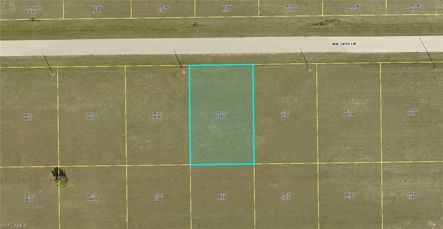 Nice Southern Exposure cape Coral Homesite there are no animals of this site. The cities site is not correct. Visit the lot.