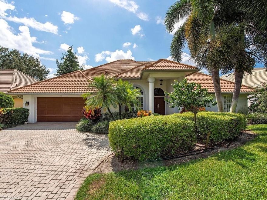 A unique opportunity to purchase a coveted property located on the lake-side of Oakmont Parkway with southern exposure.  Enjoy all the Pelican Bay amenities including two private beaches with restaurants overlooking the Gulf, beach chair and umbrella service, plenty of walking/biking paths, 18 tennis courts and a state-of-the-art fitness center. Or just relax and watch the sunset at the popular Marker 36 restaurant and bar.  This three bedroom, plus den, two and a half bath home is ready to be yours.