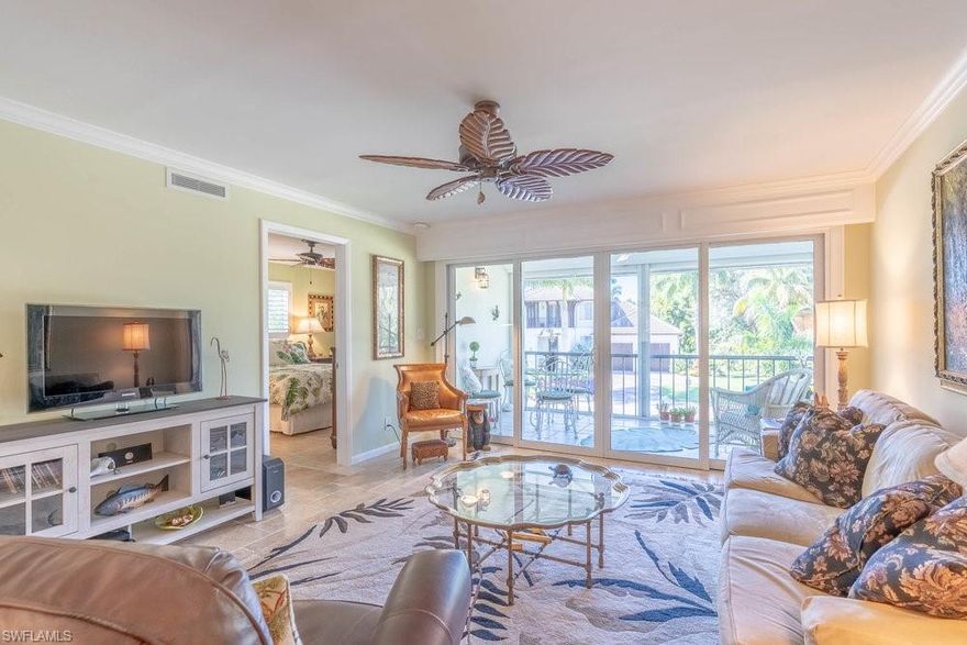 Located in the heart of Park Shore - Meticulously Remodeled  Second Floor  End Unit.  Beautifully Decorated & Being Offered Turn-Key Furnished (with a few exclusions)  2 Bedroom/2 Bath Residence With Assigned Carport Space, Electric Storm Shutters, Travertine Flooring, Plantation Shutters, Coffered Ceilings, Samsung & Bosch Appliances, Soft Touch Cabinetry, Quartz Countertops in Kitchen, New Sliding Glass Doors, Walk-In Closet in Master Bedroom and  Extra Storage Unit Located By Community Heated Pool.  This Residence has been Lovingly Cared For & Impeccably Maintained.  Sofa in Living Room Is Also A Pull Out Sleeper Bed. Less than 5 Minutes From the Park Shore Association Beach and Lutgert Park (Membership Optional which provides private beach parking and amenities).  Walk to Venetian Village For Casual or Fine Dining & a Multitude Of Shopping/Retail Options.  Boat Slips May Also Be Available For Rent Or  Purchase At Marina.  Just Bring Your Toothbrush & Bathing Suits  -  Your Naples Beach Abode Awaits!!    OWNERS DESIRE QUICK CLOSING WITH POST OCCUPANCY UNTIL APRIL 18th, 2022.   UNIT IS BEING SOLD TURN-KEY FURNISHED WITH SOME EXCLUSIONS.