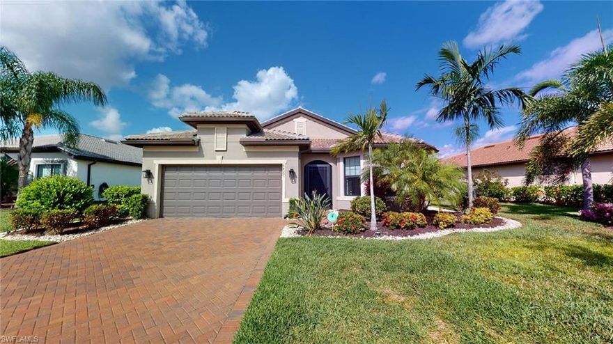 H10658-Del Webb Naples, Exceptionally Optioned "Summerwood" Model w/Pool/Spa/Outdoor Kitchen/Whole House Generator, on Premium Oversized Water Lot, Stunning Golf Course Views, 2030 Sq. Ft., 2454 Total Sq. Ft. 3 Bedrooms, Plus Den, 2 Full Baths, 2 Car Garage, Options include' Plank Tile Flooring Throughout, Zero Corner Sliders, Walk-In Shower, "Paradise Grills" Stainless Plumbed Outdoor Kitchen w/Hood, Upgraded 42" Cabinets, SS Appliances, Quartz Tops, Titled Backsplash, Pendant Lighting, Coffered Ceiling, 8' Interior Doors, 5 1/4 Baseboards, Whole House Paint Options, Glass Panel Franch Doors, Decorative Glass Front Door, Finished Laundry Rm w/Utility Sink, Epoxied Garage Floor, Panoramic View Pool Enclosure, Electrical Roll Downs, Enclosed Front Laai, Custom Window Coverings, Electrical Upgrades, Security System. Too Many Options to List. Complimented by Oasis Club Resort Style Amenity Center - Resort Pool/Lap Pool/Jacuzzi, Fitness Center, 12 Pickleball Courts /2 Tennis Courts/ 4 Bocce Courts, Catering Hall, Golf Sim, Billards, Movement Rm, Activities Director. Semi-Private Championship Style Golf Course, Pro Shop, On-Site Golf Pro, Resturant. "Come Experience   Ave Maria".