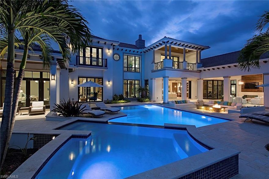 Lutgert Construction is proud to present its latest custom estate model, the Charleston, in the Estuary at Grey Oaks. Artfully designed by Stofft-Cooney architects, this stunning open great room home overlooks the fifth hole of the Estuary golf course. The nearly 6,700-square-foot estate includes four bedrooms plus club room, four full and two half baths and a second-story lounge. As you enter the soaring two-story foyer, the custom interior detail by Beasley and Henley is evident with a combination of wood and stone flooring throughout the main living areas and elegant ceiling details. The spacious great room includes a linear gas fireplace, beam ceiling and a gourmet kitchen with double island and separate menu desk. The great room’s six-panel sliders lead to a spectacular outdoor living area with fireplace, outdoor bar and kitchen and automated screens and shutters. Additional features include a climate-controlled glass wine room, VIP suite with morning bar, dual sinks and water closets, and a four-car garage. A world of luxury awaits you in the Grey Oaks Country Club community just minutes from Old Naples' world-class beaches, restaurants and shops.