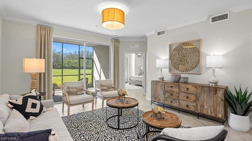 Welcome to your slice of paradise in The National Golf & Country Club in beautiful Ave Maria—featuring the highly sought-after, builder sold-out Arabella II model! This rarely available first-floor END unit is truly the trifecta… offering breathtaking, unobstructed views of the golf course, sparkling water, and serene preserve—plus nightly sunset skies that never get old.
As the largest floorplan in the collection, this residence is designed for both comfort and style. The open-concept layout seamlessly connects the kitchen, dining, and living areas, creating an inviting space perfect for entertaining or simply enjoying everyday living. Step out onto your private lanai and take in the panoramic views—this is where mornings start peacefully and evenings end beautifully. The versatile den offers endless possibilities—home office, media room, or additional guest space—while the split-bedroom design provides privacy and functionality. The spacious owner’s suite is a true retreat, complemented by an additional guest bedroom ideal for family and visitors.
Bundled golf membership included for two, granting full access to the Gordon Lewis-designed course—an incredible value and a true lifestyle upgrade.
Located within one of Southwest Florida’s most desirable gated communities, The National offers a championship Gordon Lewis-designed golf course, resort-style pool with tiki bar, clubhouse dining, fitness center, spa, tennis, pickleball, and more. Whether you're searching for a full-time residence, seasonal escape, or investment opportunity, this home checks every box.
Please note: Photos reflect the builder model. Professional photos coming soon. Unit is tenant occupied through 3/31/2026—24-hour notice required for showings. Also available for annual rent, unfurnished at $2,350/month plus electric.
Information is deemed reliable but not guaranteed and has been provided by third parties. Buyer and buyer’s agent are advised to independently verify all information, including but not limited to measurements, features, fees, rules, and restrictions. All parties should perform their own due diligence.