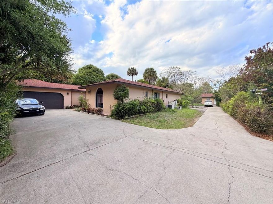 ONE-OF-A-KIND ESTATE IN THE HEART OF GOLDEN GATE – 2.5 ACRES OF PURE OPPORTUNITY!

Perfectly situated just off Collier Blvd and Pine Ridge Rd, this rare property offers the ideal blend of privacy, space, and versatility in one of Naples’ most sought-after locations. Nestled on 2.5 acres of fully fenced, lush, mature land, this unique estate is a true tropical paradise featuring an incredible variety of fruit trees including mango, mandarin, guava, mulberry, grape, banana, orange, mamoncillo, starfruit, jackfruit, and more!

The property is loaded with value and flexibility, featuring a detached mother-in-law suite with its own kitchen, bathroom, and nearly 600 sq ft of air-conditioned living space—perfect for guests, extended family, or rental income. In addition, the main home includes an attached studio/1-bedroom apartment with separate entry and parking, offering even more income-producing potential or private living quarters.

Inside the main residence, you’ll find a well-maintained interior with newer appliances, granite countertops, and solid wood cabinetry, along with a spacious layout designed for comfortable living.

For those needing extra space, the property also includes a workshop/garage shed, ideal for hobbies, storage, or business use. With ample room for boats, RVs, and all your toys, this property truly has it all.

Endless possibilities await—whether you’re looking for multi-generational living, investment income, or your own private estate. Opportunities like this are extremely rare at this price point in such a prime Golden Gate location.

Don’t miss out—schedule your private showing today!