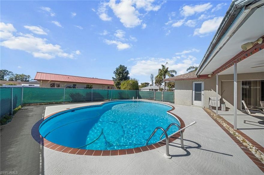 1,897 sq ft | 3 Bedrooms | 2 Bathrooms | 2-Car Garage

Well-maintained pool home located on a corner lot in a quiet neighborhood featuring a sunny southern-exposure. Desirable split floor plan with a spacious living room plus separate family room, 1897 sq Ft, 3 bedroom/2 bath/2 car garage

Includes a good-sized laundry room with sink and an additional storage closet. New laminate flooring and a convenient pool bath with direct outdoor access.

The home needs updating, which is reflected in the price—a solid opportunity to customize and add value in a great location.