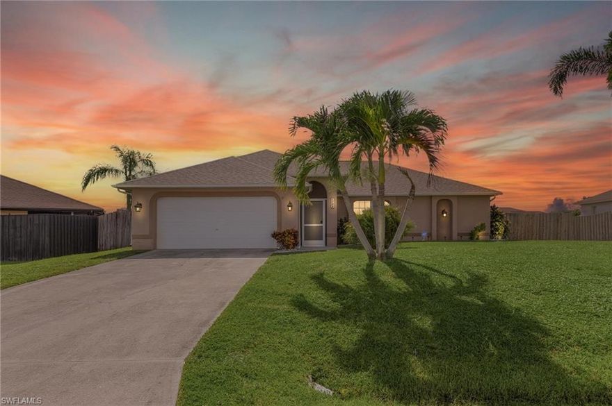 Welcome to this turnkey 4-bedroom, 2-bath pool home located in the heart of Cape Coral with NO HOA and NOT in a flood zone! This 1,726 SQFT single-family home offers the perfect blend of comfort, convenience, and investment potential. The open layout is ideal for everyday living or entertaining, featuring a split-bedroom floor plan and a second bath that doubles as a pool bath for easy outdoor access. Step outside to enjoy your private screened-in pool and fully fenced yard, perfect for relaxing, pets, or guests. 
This home is being sold TURNKEY, making it an excellent option for a primary residence, seasonal home, or income-producing investment property. All assessments are paid, providing peace of mind and long-term value.
Located close to shopping, dining, and everyday conveniences, this property checks all the boxes for Florida living. Don’t miss this move-in-ready opportunity in one of Cape Coral’s most desirable areas!