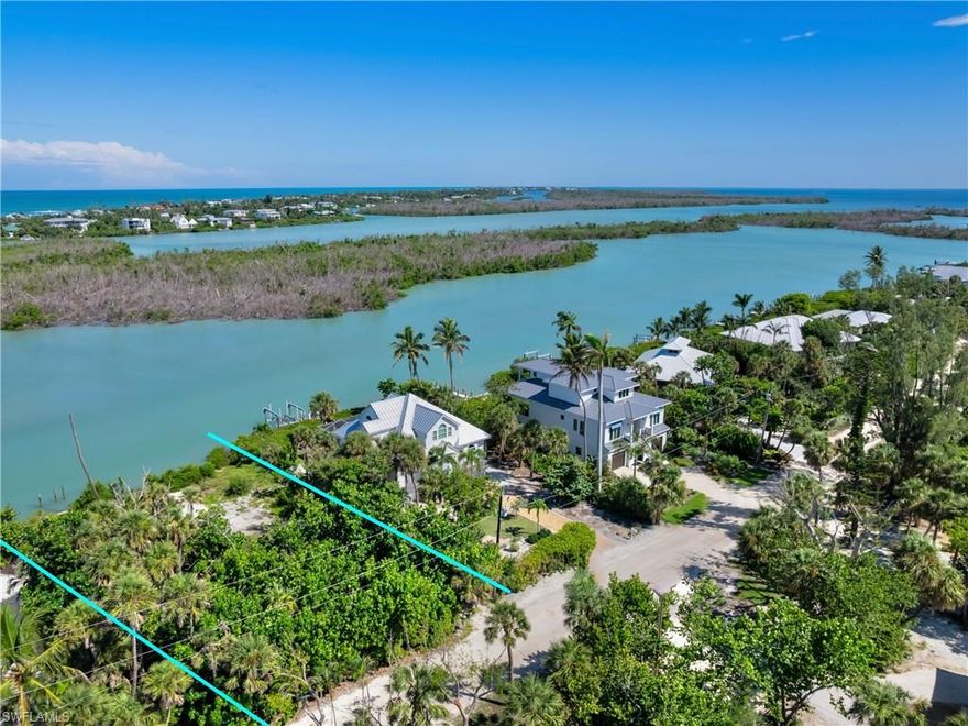 Incredible opportunity to own a prime 1/3-acre bayfront lot on Sanibel’s sought-after west end. With 100 feet of frontage along Sunset Bay, this homesite offers sweeping, unobstructed views of the tranquil waters and untouched preserve beyond. Watch dolphins, manatees, and native birdlife from your backyard in one of the island’s most peaceful and private settings. Located just a short walk, about a quarter mile, to the stunning shoreline of Blind Pass Beach, this property delivers the best of both worlds: sunsets over the bay from your own backyard and nightly Gulf sunsets just down the road. Enjoy direct boating access to Pine Island Sound, Roosevelt Channel, and the open Gulf, making it ideal for boaters, kayakers, and wildlife lovers alike. Beautifully designed, fully permitted building plans are already in place, offering a head start on creating your dream home without the delays of the design and approval process. Whether you envision a serene island retreat or an architectural masterpiece, this lot provides the canvas for something truly special. Come experience the natural beauty, privacy, and lifestyle that make Sanibel’s west end so extraordinary.