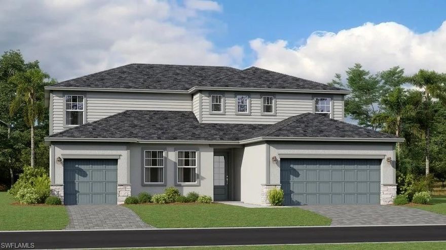 Welcome to Tucker’s Cove, the ultimate water park-inspired community offering new homes in Babcock Ranch,
America's first solar-powered town. Combining the perfect blend of eco-friendly living, water attractions and resort-style amenities, this one-of-a-kind masterplan features an aquatic theme park with a lazy river and water slides, a luau beach, pools, parks, restaurants and multiples sports courts. This expansive two-story Next Gen® home offers an additional garage, living room, kitchenette and bedroom with a separate entrance for adult residents who wish for independence. The main interior showcases an open space on the first floor that accesses a lanai for outdoor living. On the second level, a spacious loft is surrounded by all five bedrooms, including the owner’s suite with a resort-style bathroom. Experience the future of resort living at Tuckers Cove in Babcock Ranch, America's first solar-powered town. This sun-drenched paradise offers sparkling pools, wellness amenities and everything you need to thrive. Prices, dimensions and features may vary and are subject to change. Photos are for illustrative purposes only. Estimated delivery date is May/June 2026.