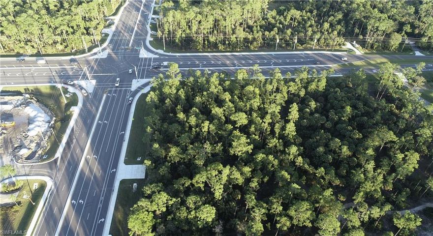 Everglades Boulevard and Golden Gate Boulevard Center is now part of the Golden Gate Estates commercial master plan. This Center consists of all four quadrants at the intersection of Everglades and Golden Gate Boulevards (See Golden Gate Boulevard/Everglades Boulevard Center Map on Colliers Website). This location is one of the few that can have underground fuel storage so gas station is a permitted use!! The SW quadrant of the Center is approximately 5.46 acres in size (minus the easement for turning lanes) and consists of Tract 96, Unit 81 of Golden Gate Estates. Criteria for land uses at the centers are as follows: Commercial uses shall include  C-1, C-2, or C-3 zoning districts outlined in the Collier County Land Development Code. Recognizing the need to provide basic goods, services and amenities to Estates residents, Neighborhood Centers have been designated on the Golden Gate Area Future Land Use Map. With all the growth and new road expansions this location gets an AAA+ rating. Currently there are 2 corners being developed. North East Corner and North West Corner. Driveway into this parcel has already been constructed.