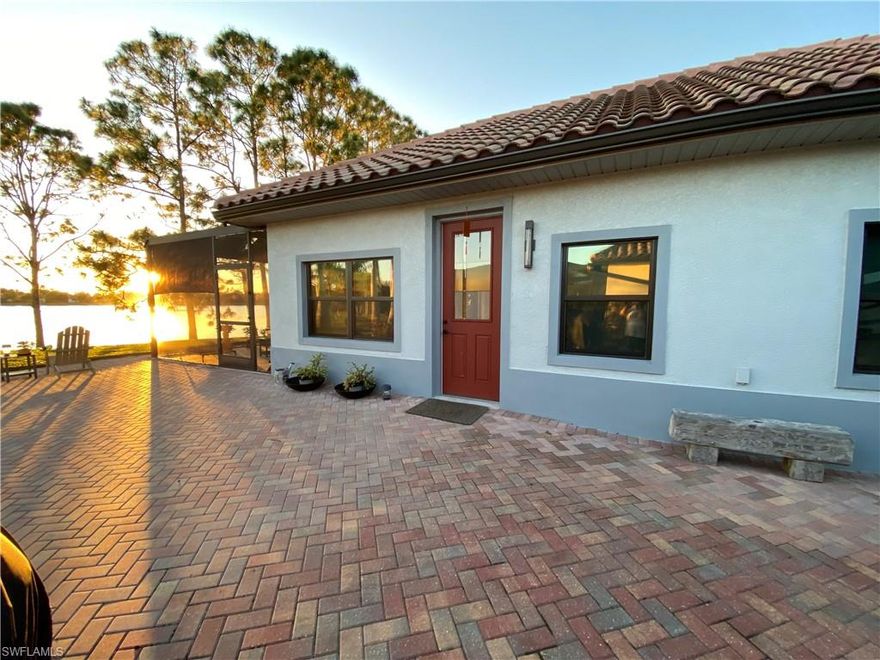 You have found a Breathtaking Lakeside Luxury Motorcoach Lot for your Class A or Super C Motorcoach!! This slice of heaven with its lush landscaping, million-dollar Sunset views, and a fabulous high-end coach cabana can be your very own piece of paradise. The attention to detail really elevates this property to the next level of luxury. The coach cabana is 840 sq ft under roof with an additional screened lanai so you can enjoy the indoor/outdoor living we all love here in SWFL. The lovely landscaping, gorgeous sunsets, lake and fountain views, and glorious wildlife will provide you with beauty, peace, and a feeling of Zen. When you step inside the coach cabana you will notice the outstanding furnishings which are negotiable. 
Being located within Golden Palms Luxury Motorcoach Resort will allow you access to activities and amenities for everyone including a heated pool, spa, sauna, exercise room, pickleball courts, a 1-acre dog park for your furry friends, & a 22-acre lake for catch and release fishing. You will be surrounded by nature but only a short drive to restaurants, shopping, golf courses, airports, & Gulf beaches. Take your tour of this stunning property today!!