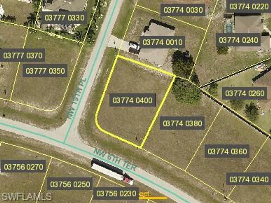 Oversized corner lot is located in the fastest growing side of Cape Coral. Perfect place to build your dream home. 
Close to Pine Island and marina. Conveniently located to shopping, grocery stores, and great dining and entertainment. Minutes from Punta Gorda Airport and all its surroundings.