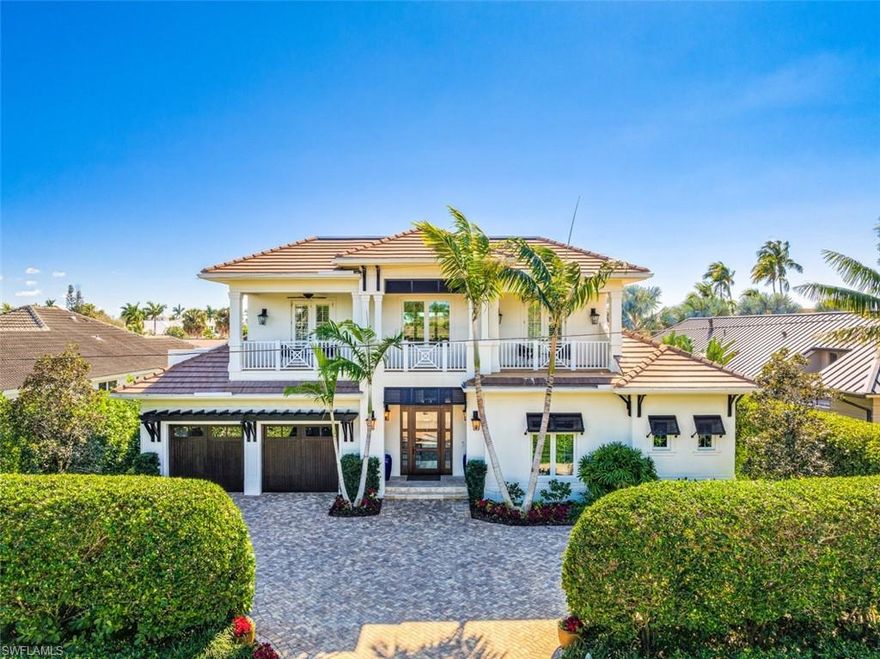 Exquisite four-bedroom plus den home located in desirable Oyster Bay on Jewelbox Ave. One of the only streets offering water on both sides of the street.  Upon entering this open floor plan, you'll be greeted by soaring ceilings, and an abundance of windows offering natural light. The second floor features multiple balconies with beautiful water views. This property has undergone a complete transformation, featuring new floors, baseboards, drywall, and a new resort-style pool/spa with new pebble-tech and tile, top-of-the-line equipment and heater. The home includes a chef's dream kitchen equipped with a Wolf/Subzero appliance package. The outdoor space boasts multiple entertaining areas, including a newly updated fire pit. Boasting three boat docks, including two boat lifts and a jet ski lift, all with new motors by Garland & Garland, this property is a boater's and fisherman's paradise, complete with a newer seawall.  With direct bridge access to the Gulf of Mexico, this centrally located property is just minutes away from downtown Naples, providing the perfect blend of luxury and convenience.