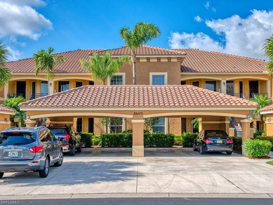 If you are dreaming of a winter getaway home that offers outstanding golf and country club lifestyle, you found it here!  This is a beautifully maintained second floor unit that is move-in ready!  See glorious sunsets over large lake from the lanai and living room.  Owners are selling this property with quality and tasteful turn-key furnishings! High ceilings make the home feel even more spacious, tile floors, granite in kitchen, neutral tones and decor throughout. One extra special feature about this property is it located just steps to the private satellite pool and entertaining area for owners in Matera!  Vasari is an active, social, gated community providing championship golf, tennis, fitness in a very convenient location to the area restaurants, beaches, shopping, airport and much more.