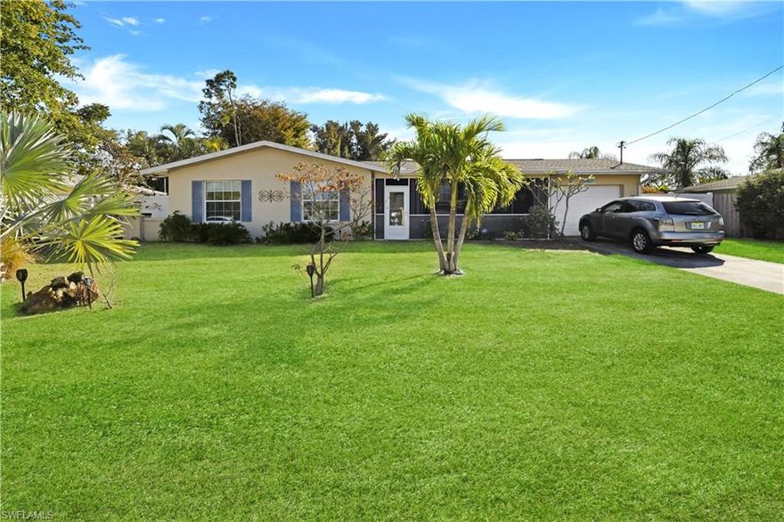 This extensively updated Cape Coral home offers exceptional peace of mind and modern comfort — located in Flood Zone X (no flood insurance required) with no damage from recent hurricanes.

Major system upgrades include a new roof (2020), heated saltwater pool (2019), new fence (2022), A/C (2016) professionally serviced twice yearly with no issues, and updated electrical (2014). The water and sewer assessments are fully paid, adding immediate value. A gas-powered generator with electric start is included — no pull cord needed.

Inside, the home showcases numerous interior improvements. Enjoy luxury vinyl plank flooring, along with newer waterproof flooring in the living room, lanai, and dining room. The bathrooms have been fully remodeled, and the den features stylish barn doors for added character and flexibility. An insulated attic and durable copper plumbing further enhance efficiency and longevity. All kitchen appliances are under two years old, making this home truly move-in ready.

Step outside to your private backyard retreat with a beautiful saltwater pool and mature fruit trees including two mango trees, coconut, custard apple, and rose apple. An exterior motion security light (only $11/month) provides added convenience and security.

With major upgrades already completed and assessments paid, this home stands out as a well-maintained, thoughtfully improved property ready for its next owner.