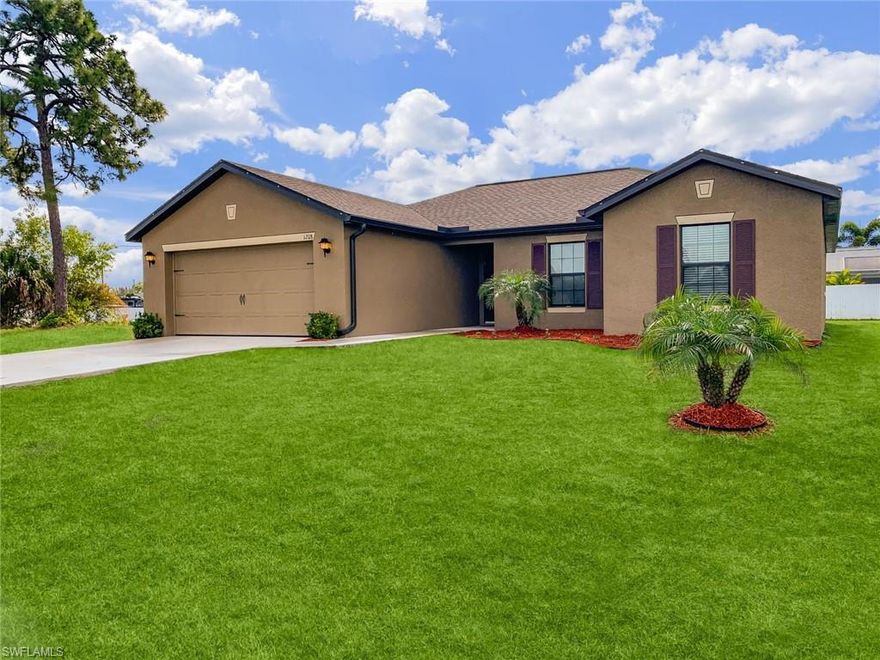 Like new! 3 bedroom 2 bath home in a desirable SW Florida neighborhood!  Home was built in 2016 and has been meticulously maintained since.  This is an oversized lot with plenty of room for a pool.  Open floor plan with granite counters.  Larger 2 car garage.  Make this your very own, call today to see it.