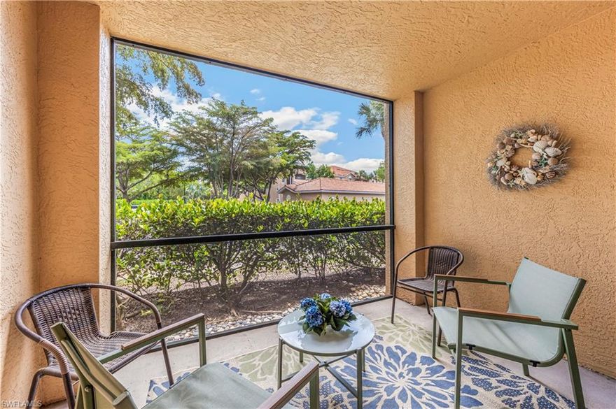 THE SANCTUARY AT IMPERIAL RIVER - BONITA SPRINGS RENTALS NOW AVAILABLE 
Welcome to the perfect place to get away from the hustle and bustle of the crowds. This 1-Bedroom, 1-Bathroom condo is located  in the highly sought-after, Gated community of The Sanctuary at Imperial River in Bonita Springs. You are just 10 Minutes from the White Sugar Sand Beaches of the Gulf Coast.

This condo was recently updated with tile flooring throughout, fresh paint, and a newly renovated bathroom. This smart home is designed for your utmost convenience. The community offers outstanding Amenities such as a Sparkling Outdoor Pool & Hot Tub, a Fitness center, Barbecue area, Clubhouse, Billiards, Tennis court, and Pickleball court. 

Situated in the heart of Bonita Springs near US 41, you'll enjoy convenient access to Starbucks, Fresh Market, Home Goods, and a variety of other restaurants, shopping & dining options. The Beach is just a short drive away, as are many popular destinations like The Coconut Point Mall, Mercado, the Promenade, and RSW International Airport. 
 
There is a Full-Size Washer & dryer located inside of the Condo
Parking Accommodations for up to 2 Vehicles for the unit is included.