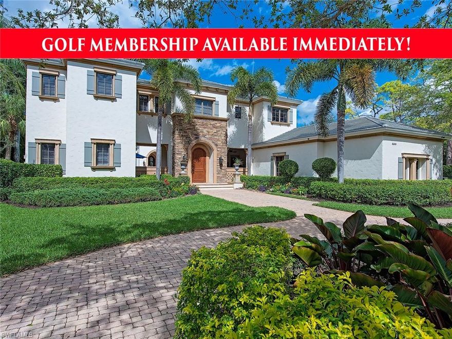 IMMEDIATE GOLF MEMBERSHIP AVAILABILITY! French country estate with tranquil lake views on a serene lot. Updated in light & bright tones with stone & wood floors, this home exudes elegance. Tropical views flow effortlessly through French doors into the formal living room with groin vault ceilings & custom lighting. The sunlit formal dining room provides an intimate gathering space for entertaining. Grandeur abounds in the spacious kitchen with rich raised panel wood cabinetry, top-of-the-line appliances, double oven, custom mosaic backsplash & granite topping the work surfaces & center island. Exposed beam ceilings carry from the kitchen into the stylish family room where lighted niches punctuate the space. The tranquil master suite is highlighted by delightful wood flooring & volume ceilings. A second story loft offers an intimate lounging area & private guest suite. Relax on the loggia while dining al fresco by the fireplace & sparkling courtyard pool. A rock wall water feature & lush landscaping surround the pool & a built-in fire pit adds interest to this delightful outdoor space. The private cabana is a lovely space for accommodating guests.