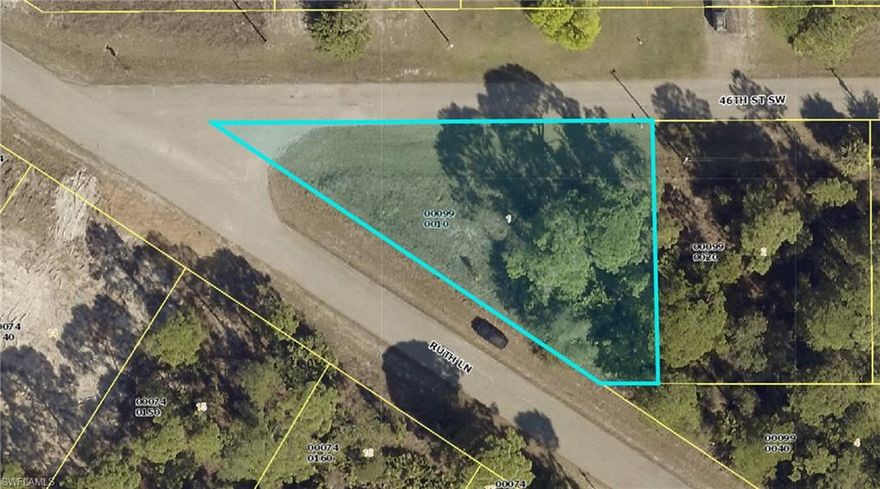 VACANT LOT LEHIGH ACRES. Pie corner space. NO DEP REPORT ON FILE. Being sold as is, where is. CASH ONLY.