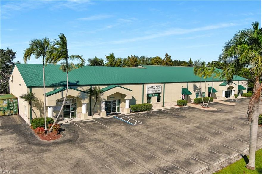 Property has been well maintained and is fully leased.  AC unit in every unit including in the warehouse portions of the building. Location close proximately to Fort Myers Beach, Sanibel, Cape Coral, Estero and Bonita Springs.
