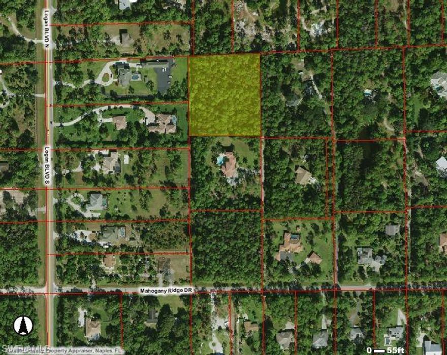 Very private wooded lot with oaks, pines, and palms.  Just off Mahogany Ridge Drive to the north.  Surrounded by high-end homes.