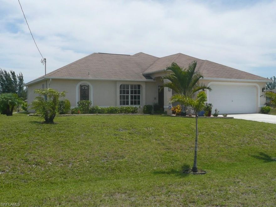Meticulous 4 bedroom 2 bath home in NW Cape Coral. This move-in ready home features an open floor plan with high ceilings and a split floor plan with master bedroom and bath on one side and three guest bedrooms and a guest/pool bath on the other. Upgrades include granite countertops in kitchen and guest bath, 20 inch tile throughout living areas and master bedroom, with guest bedrooms carpeted. The lanai is covered, with an additional large screened-in lanai area, still leaving plenty of room for a pool. Accordion shutters across the lanai make it convenient to close it off during storms or when leaving town. Nicely landscaped with palms and tropical plants. Make sure this one doesn't pass you by!  Sellers are requesting to have prequalified buyers before showing appt.  Thank you!
