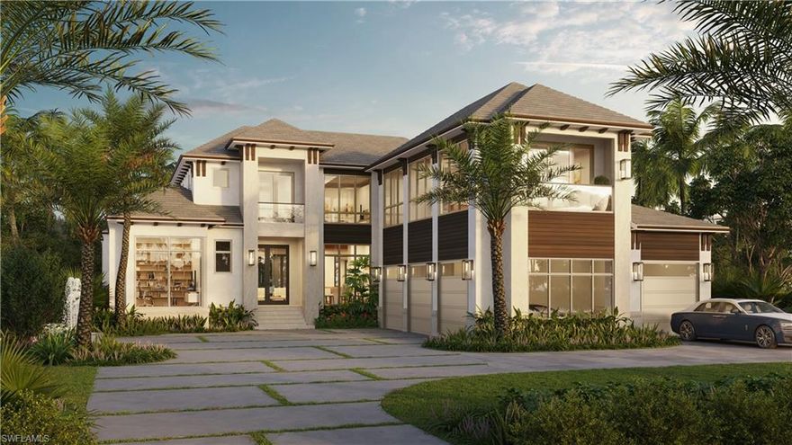 Pre-Construction Pricing on your waterfront home in Port Royal.  This beautiful Western exposed home gives you approximately 106 feet of direct water frontage. Slated to be finished February 2026 being offered Fully Furnished. Limitless Development along side Kukk Architects, AVA Builders and Knot and Tide Interiors have come together to create this masterpiece. An ideally laid out custom floor plan is comprised of 5 Bedrooms + Den + Club Room + Loft with 6 Full baths and 1 Half Bath. The club room could be an optional 6th bedroom if needed. Top-of-the-line finishes can be found throughout this entertainers dream.   It also includes a 4 Car Garage. Outside owners will enjoy the resort style Pool and spa, as well as an expansive outdoor living area, complete with kitchen, dining, and lounge areas. Port Royal is the exclusive, prestigious boating community ideally located just minutes from downtown 5th Avenue South's and 3rd Street South's, fine dining, world-class shopping, entertainment, and white sand beaches.