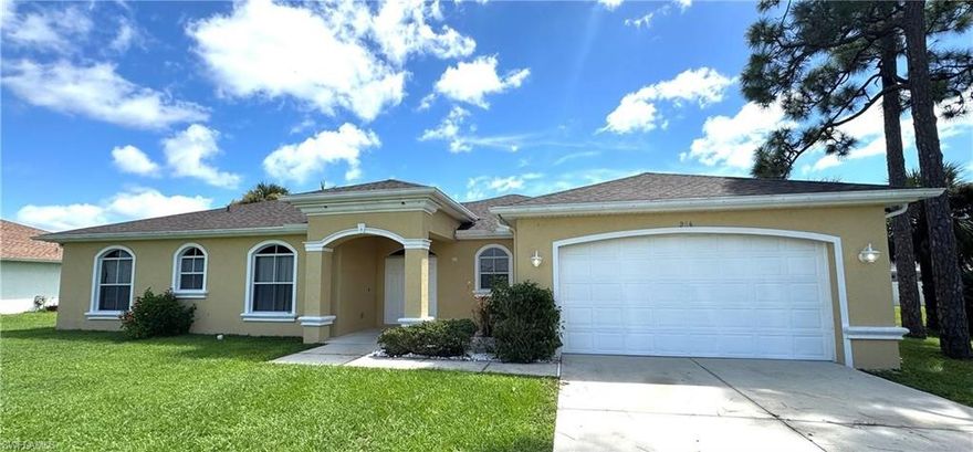 This large over 1800 sqft home features 3 bedrooms and 2 full baths in Bethany Trace. As you walk in the front doors into the rare foyer feature, you see the large living room with volume ceilings. Just off the living room is the dining area, large enough for an eight seat table! The kitchen boasts enough counter space to make any chef happy along with a configuration for multiple people to be in the kitchen at once. There is enough cabinet space to hold all your dishes and cookware, there is also a separate pantry in the kitchen. The master bedroom has french doors leading into it and enough room for a king bed plus your other furniture. His and her walk-in closets lead toward the bathroom where there is a separate tub and shower along with double sinks. The two secondary bedrooms are larger than most and will allow a large array of furniture. An over sized screened-in lanai with two sliders (one from the dining area and one from the living area) allow you to enjoy the beautiful Florida weather. Washer and dryer are included in a separate laundry room that includes a laundry tub as well. Great location close to a lot of shopping, an array of restaurants and all that SWFL offers!