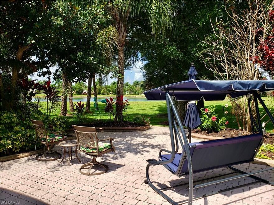 RiverBend Motorcoach Resort RV Lot 277 boasts some of the best park like views in the resort on Grand Lake and the west facing orientation provides beautiful sunsets. The lush vegetation and tall trees allow the opportunity to enjoy shade or sun any time of the day at various areas on the lot. This property features a large paver patio to enjoy the views, large green space in the backyard for pets and privacy, upgraded landscaping and landscape lighting, plus is just a short walk to the pool for added convenience. The 10x16 coach house is finished with new sun awnings, french doors, kitchenette, refrigerator, stacked washer/dryer, ceiling fan, A/C and full bathroom. This gorgeous Class A Motorcoach Resort is full of friendly people and provides a special sense of community.The resort includes over 1000’ of river frontage on the Caloosahatchee River with boat ramp, slips and trailer/boat storage. Features include gated entrance, private high speed fiber optic WiFi at each site, 3 clubhouses, restaurant, full bar, billiard room, library, exercise room & classes, laundry, R/C Speedway, heated pool, 2 jacuzzis, pickle ball, bocce ball, shuffle board, crafts, dog park and more.